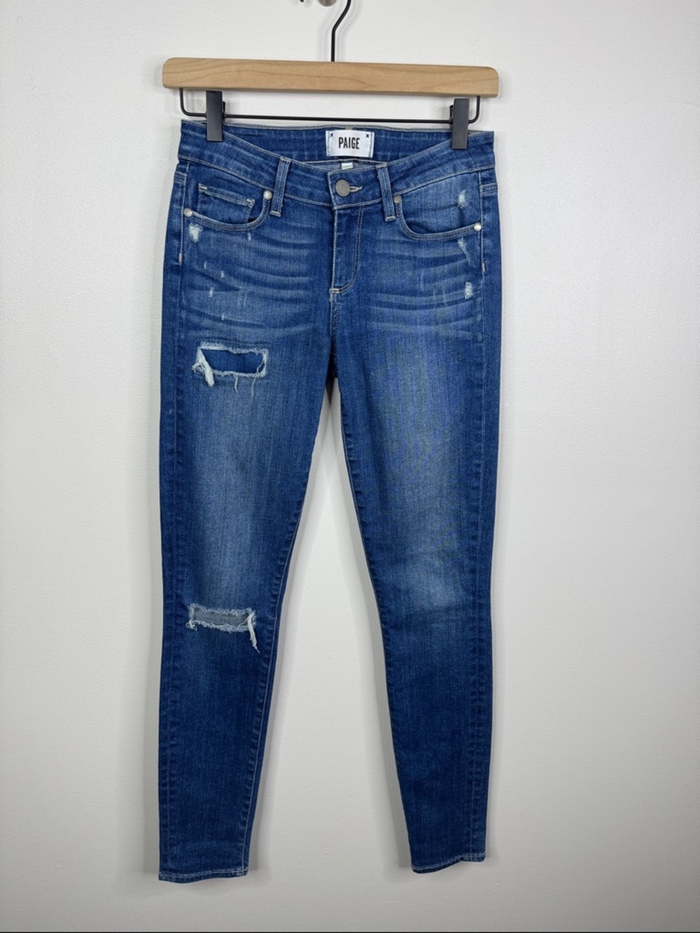 PAIGE Verdugo Ultra Skinny Jeans 26 Dark Wash Mid Rise Transcend Stretch Denim